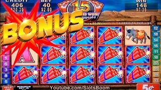 BIG WIN BONUS MONEY BLAST  5c KONAMI SLOT in Casino [upl. by Llessur]