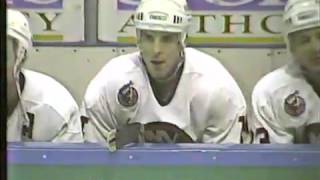 Game 4 1993 Patrick Final Pens at Islanders Fitzgerald Two Short Handed goals [upl. by Enyawal]