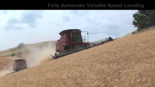 CaseIH combine equipped with Hillco Hillside Leveling Systems [upl. by Ahsinirt363]