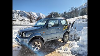 First Splitboarding Session Of The Year  Suzuki Jimny Camper [upl. by Navonoj]