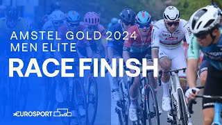 A BRUTAL SPRINT 🥇  Amstel Gold 2024 Mens Race Finish  Eurosport Cycling [upl. by Still703]