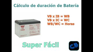 COMO CALCULAR LA DURACIÓN DE UNA BATERÍA CONECTADA A UN CIRCUITO [upl. by Nagn]