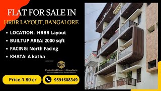 3 BHK Flat for Sale in HRBR Layout Bangalore Call 9591608349 [upl. by Lareine857]