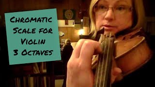 Chromatic Scale for Violin 3 octaves [upl. by Haelam802]