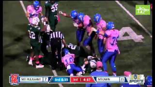 Mt Pleasant 10 Raheim Burnett interception [upl. by Ranjiv]