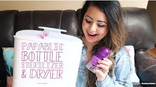 HOW TO STERILIZE BOTTLES  PAPABLIC STERILIZER REVIEW  BABY BOTTLE STERILIZER TUTORIAL [upl. by Carpet]