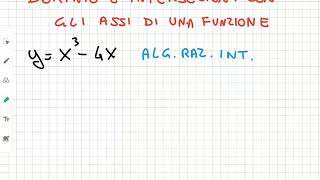 Intersezioni Con Gli AssiFunzioni Intere [upl. by Venezia]