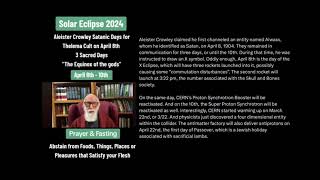 Ex SATANIST And Follower Of Aleister Crowley REVEALS Truth About April 8th Solar Eclipse… [upl. by Frye]