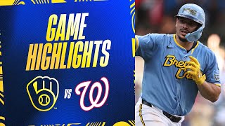 Nationals vs Brewers Game Highlights 71424  MLB Highlights [upl. by Filmore913]