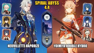 F2P Neuvillette Vaporize amp Yoimiya Double Hydro  Spiral Abyss 44  Floor 12  Genshin Impact [upl. by Jahn]