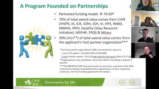 CIHR Health System Impact Fellowship funding opportunity and information session [upl. by Ivy]