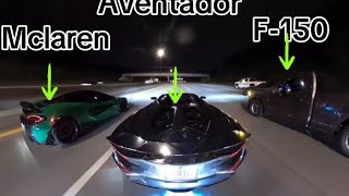 F150 vs AVENDATORvsMcLaren Round 3  More fordf150 lamborghini mclaren streetdrag [upl. by Daisey868]