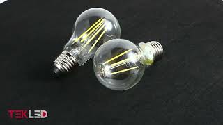 LED Filament A60 GLS Bulb E27 Edison Screw SKU 583150091 [upl. by Kalli]