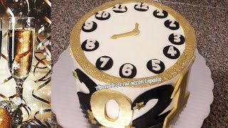 PASTEL DE AÑO NUEVO  NEW YEARS CAKE PASTEL AÑO NUEVO 🍾🎉 [upl. by Ynnos]