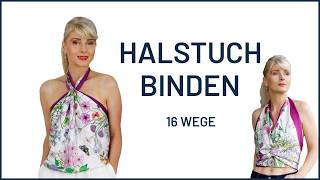 Halstuch amp Schal binden  16 Fashion Hack amp Scarf Tutorial scarfstyle [upl. by Hazelton]