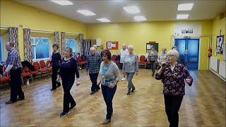 Jan Brookfields Gentle Line Dancers practise quotDoggone Cowboyquot [upl. by Lissner271]