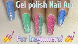 Easy Gel Polish Design  Burnished Glitter  Glitter Pixels  Nail Sugar [upl. by Mariya801]