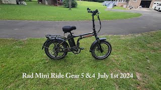 Rad Mini Folding 750W EBike Gear 5 And Gear 4 July 1st 2024 radebike [upl. by Maye]