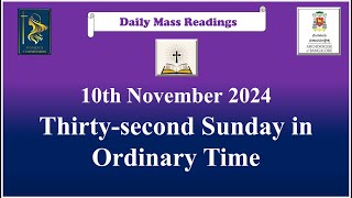 Daily Mass Readings 10th November 2024 [upl. by Hauck151]