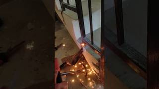 PAG WEWELDING NG BAKAL SA HAGDAN shorts construction shortvideo shortsfeed viralvideo [upl. by Cirtap834]