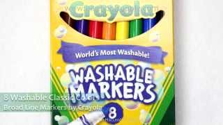 8 Washable Classic Markers by Crayola 28 7808 0 225 [upl. by Eninaj62]