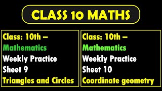 CLASS 10 MATHS  SOLUTION OF WEEKLY PRACTICE SHEET 910  MATHS WORKSHEET NO 910 EASY TRICKS [upl. by Gnos]