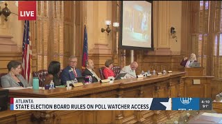 Georgia state election board rules on poll watcher access [upl. by Karolina]