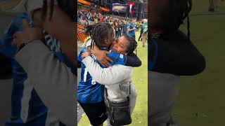 Hat trick hero Ademola Lookman celebrates Europa League success with Mum and family [upl. by Carew]