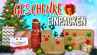 GESCHENKE SCHÖN VERPACKEN 🆘 Weihnachtsgeschenke verpacken DIY  Hacks [upl. by Tybalt]