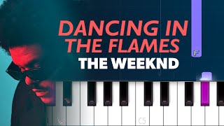 Th e Weeknd  Dancing In The Flames  Piano Tutorial [upl. by Roon]