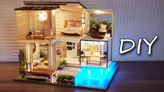 DIY Miniature Dollhouse Kit  Elegant amp Quiet With Garden Villa Design  Relaxing Satisfying Video [upl. by Omrellig118]