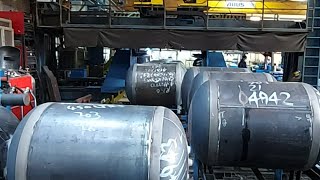 Cooking Gas Tank Making  Just fill the conveyor with tanks for 8 hours [upl. by Odlavso53]