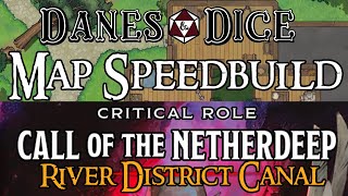 Critical Role Call of The Netherdeep River District  TTRPG Battlemap Timelapse DungeonDraft [upl. by Genet]