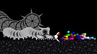 Escape from the Worm  Food Chain  Marble Race in Algodoo [upl. by Korb]