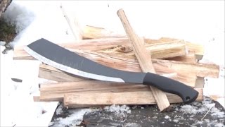 New Schrade SCHPR1 Heavy Parang Machete Review [upl. by Ellehcor]