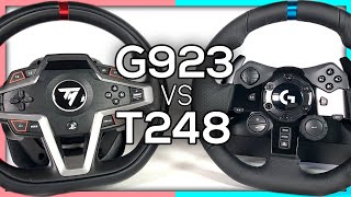 Logitech G923 VS Thrustmaster T248  Which is the BEST EntryLevel Sim Racing Wheel [upl. by Danzig338]