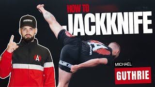 HOW TO JACKKNIFE  Tricking Tutorial With Michael Guthrie [upl. by Aizahs]