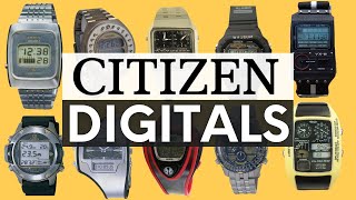 CITIZEN DIGITAL WATCHES 70s 2000 History of Anadigi temp Calculators Promaster  Independent [upl. by Kamerman]