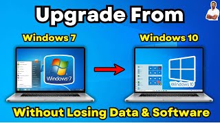 How to UPGRADE Windows 7 to Windows 10 Without Losing Data🔥 [upl. by Missie]