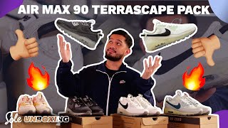 EVERYTHING YOU NEED TO KNOW ABOUT THE AIR MAX 90 TERRASCAPE  REVIEW UNBOXING [upl. by O'Kelly]