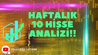 HAFTALIK 10 HİSSE ANALİZİ borsa bist100 hisse [upl. by Leiruh52]