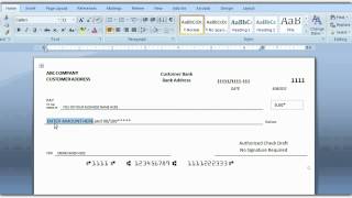 How To Print A Check Draft Template [upl. by Gnil]