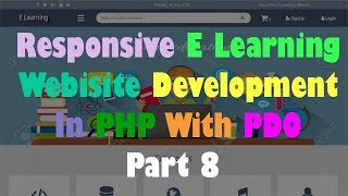 Responsive E Learning Website Development In PHP With PDO Part 8 Adding Categories Dynamically [upl. by Anuait912]