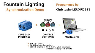 Chromateq water fountain light show test demo [upl. by Chev]