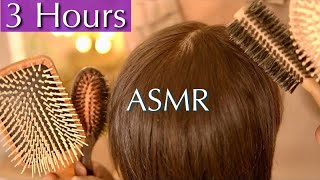 ASMR 3 Hours of Satisfying Hair Brushing for Stress Relief  No Talking [upl. by Nyliret]