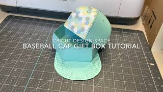 Baseball Cap Gift Box Cricut Tutorial [upl. by Lalib398]