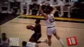 Karl Malone elbows Isiah Thomas   40 stitch lesson [upl. by Mohamed]