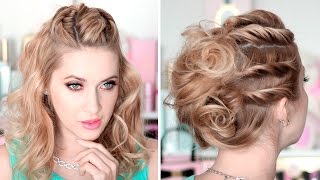 Tuto coiffure de soiréemariage ✿ Chignon cheveux mi longs facile à faire soi même [upl. by Esylle]