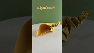 Origami Conch Tutorial  Origami Snail  Full video on the channel origami paper origamitutorial [upl. by Lenoyl226]