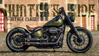 Thunderbike Hunter´s Ride  customized HarleyDavidson Heritage Softail FLHCS [upl. by Nnarefinnej438]